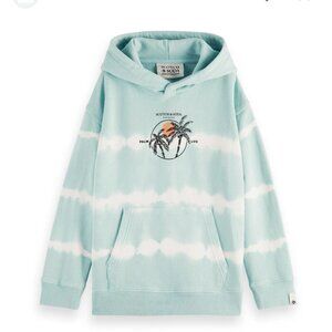 SCOTCH & SODA Subtle Tie-Dye Graphic Hoodie Size 12 Gender Neutral